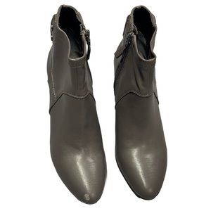 Franco Sarto stretch faux leather A Serrano grey booties size 5